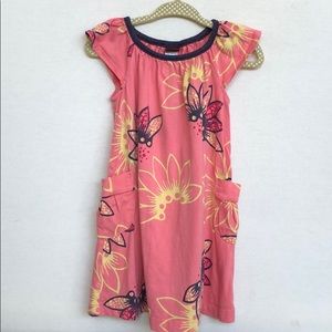 Tea Collection Flutter Sleeve Coral Dress